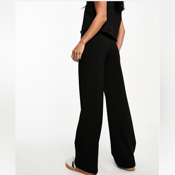 Petite wide leg slouchy dad tailored pants - Picture 2 of 2